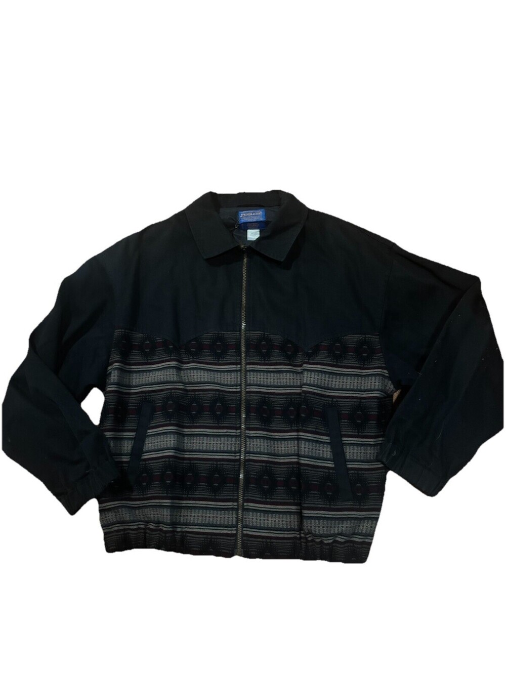 Vintage Pendleton High Grade Western Wear Wool Jacket L Southwest Aztec Bomber